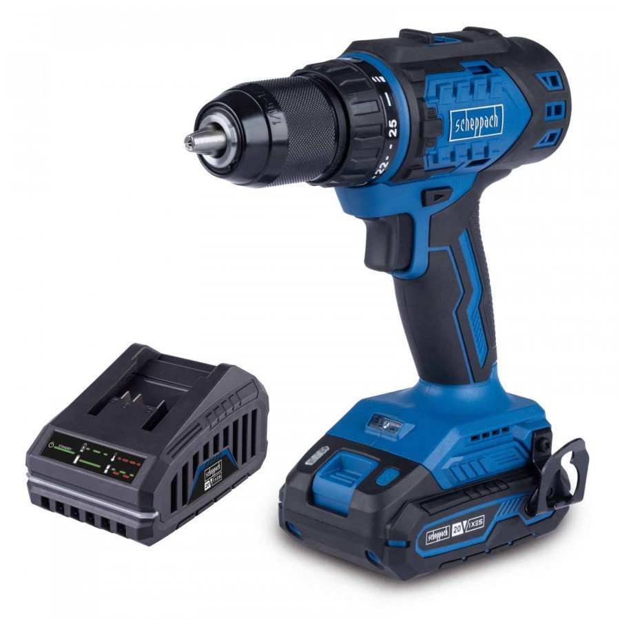 Akumuliatorinis suktuvas/gręžtuvas BC-DD60-X 20V, set S (2Ah + charger), Scheppach