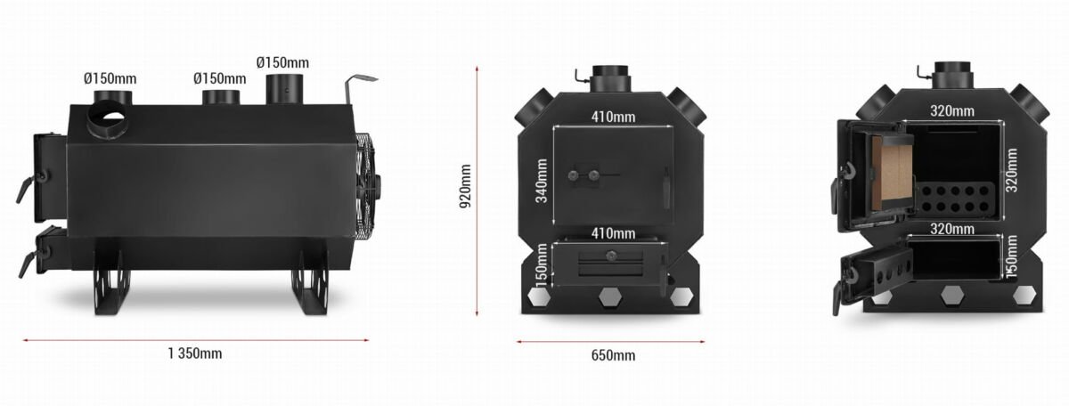 Krosnelė su ventiliatoriumi HIGHER OKTAGON PN1 (30 kW)