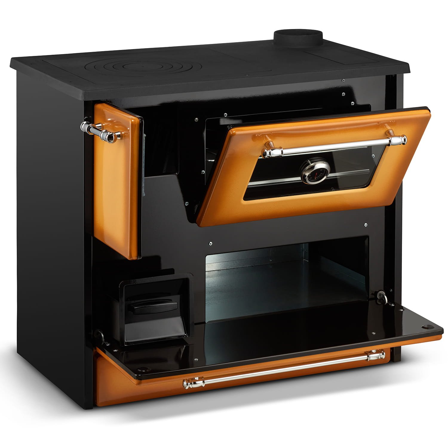 Krosnelė-viryklė su vandens kontūru OMEGA 701T (16,2 kW) Balta Dešinė