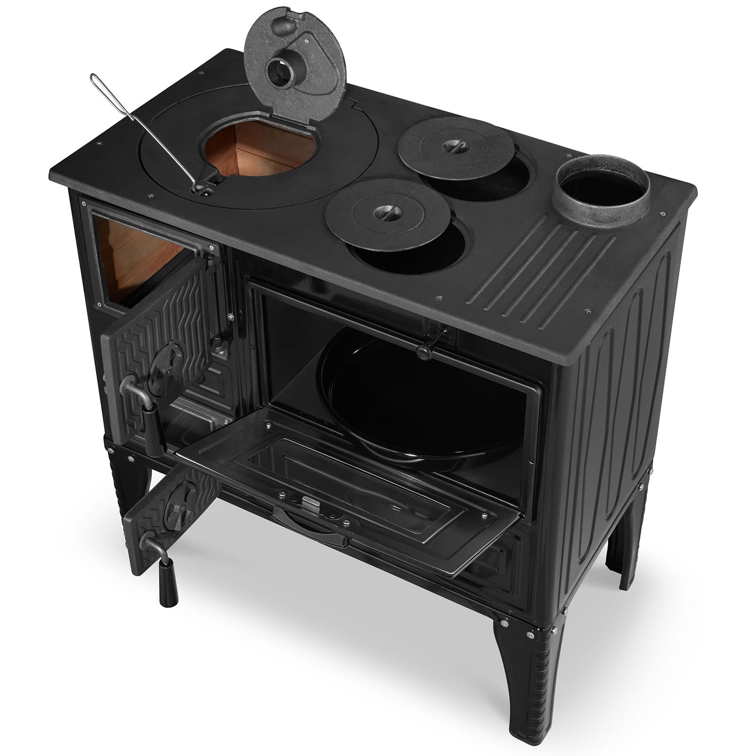 Krosnelė-viryklė su orkaite SIGMA 304 (8,7 kW) Kairė