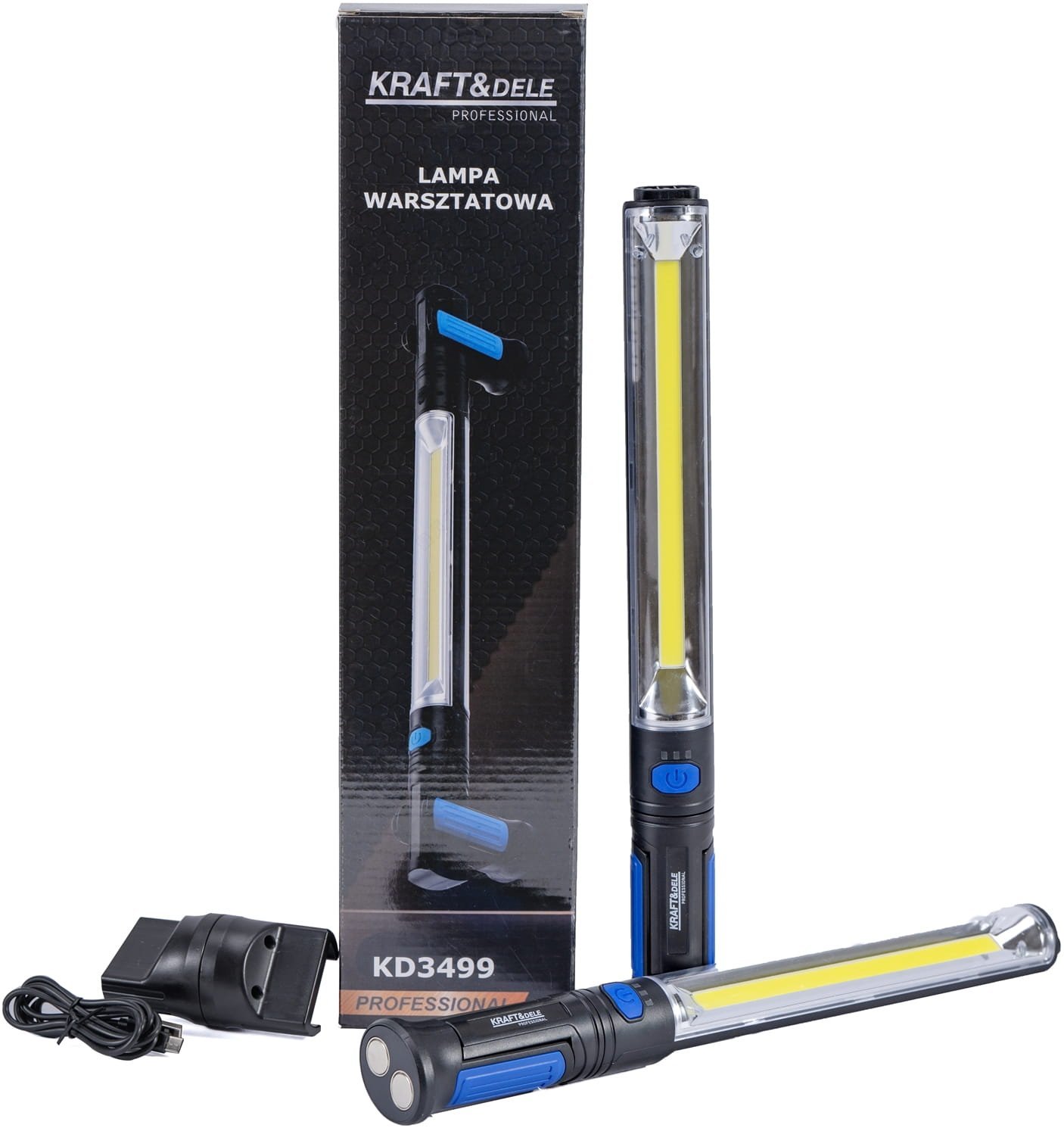 Dvigubas LED dirbtuvių žibintuvėlis USB-C 1000 lm KD3499
