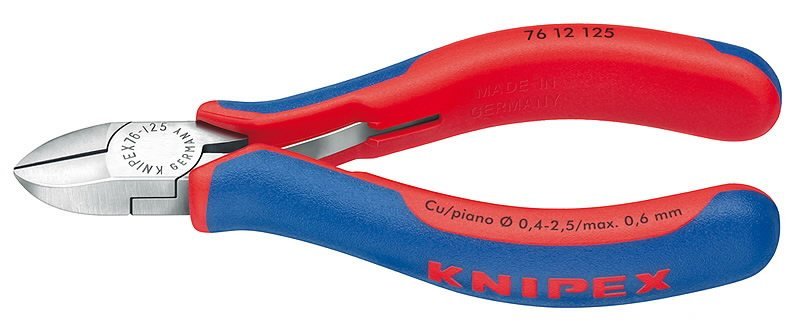 Žnyplės šoninio kirpimo 125mm su spyruokle, Knipex