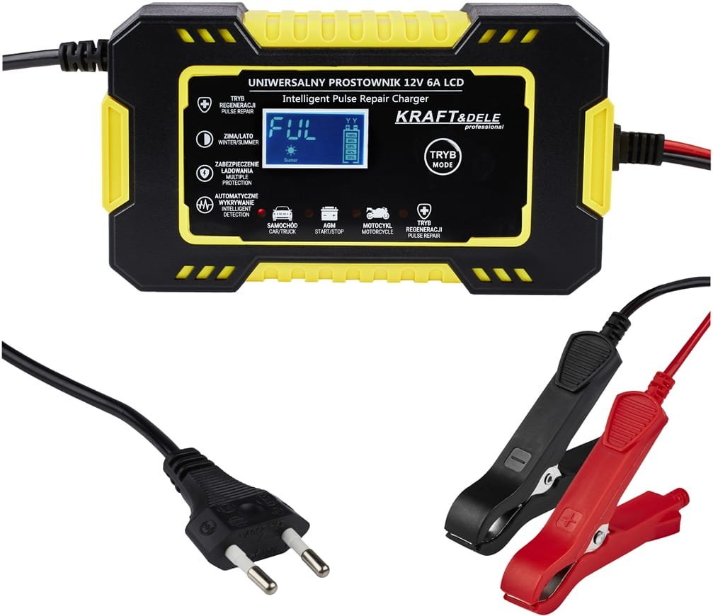 Impulsinis akumuliatoriaus įkroviklis12/6V su LCD KD1290