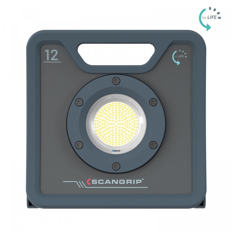 Darbo lempa LED NOVA 12, 12000lm, Bluetooth IK07/IP67 + 3m stovas, Scangrip