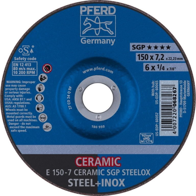 Šlifavimo diskas 150×7,2mm SGP Ceramic STEELOX 150×7,2mm, Pferd