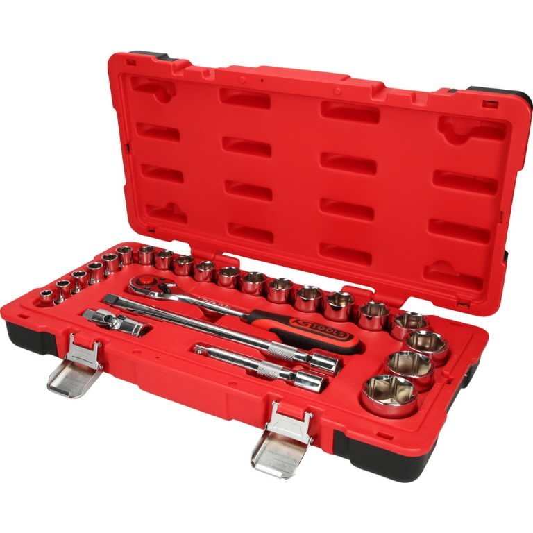 1/2″ CHROME+ galinių raktų komplektas 24pcs, KS Tools