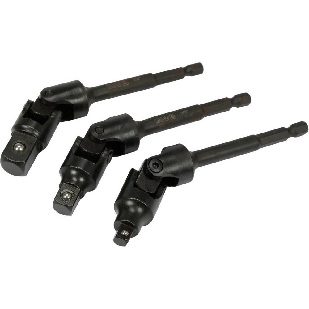 Adapterių suktuvui šarnyrinių rink. 1/4″+3/8″+1/2″ (3vnt) 125mm