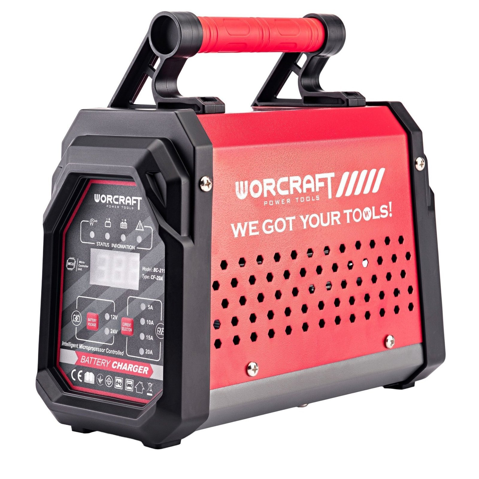 Įkroviklis akumuliatoriui WORCRAFT 12/24V 20A 10-300Ah
