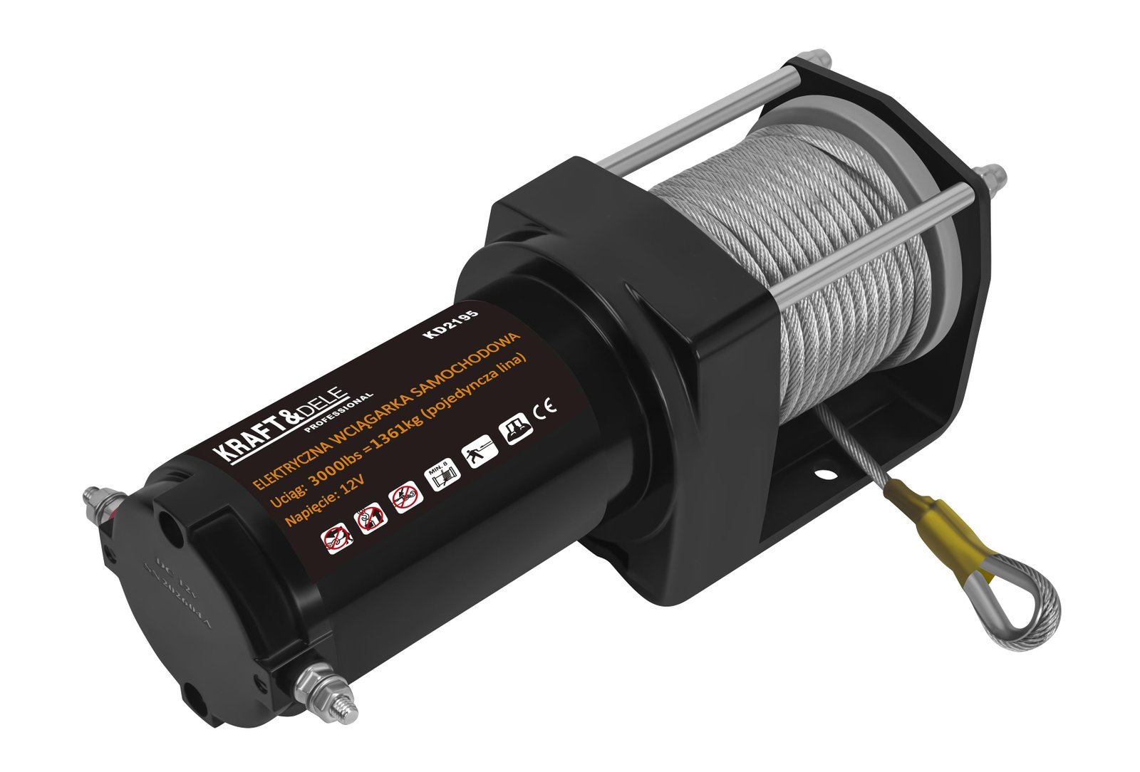 Elektryczna wciągarka samochodowa 1500W 1361KG KD2195
