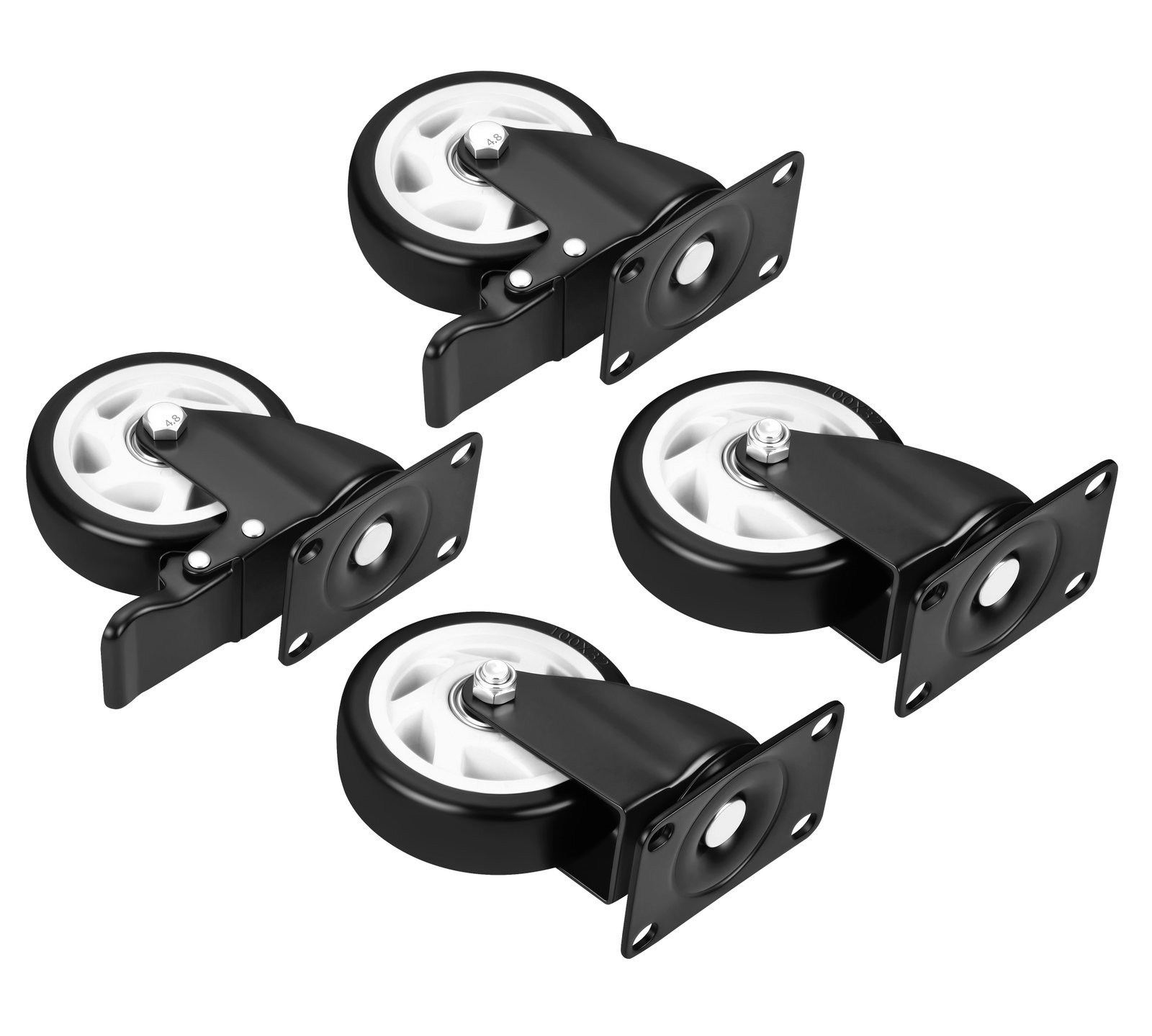 Zestaw kółek obrotowych 100mm 500kg 4szt. KD3624