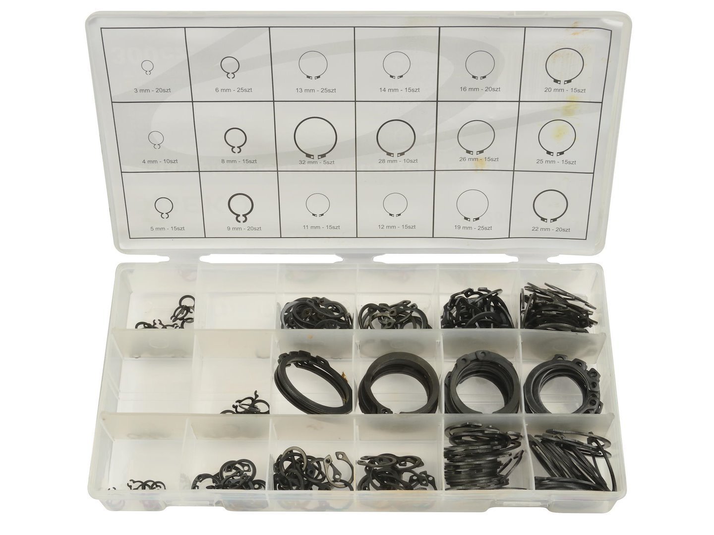External Circlip Assortment 300 pcs 3 – 32mm