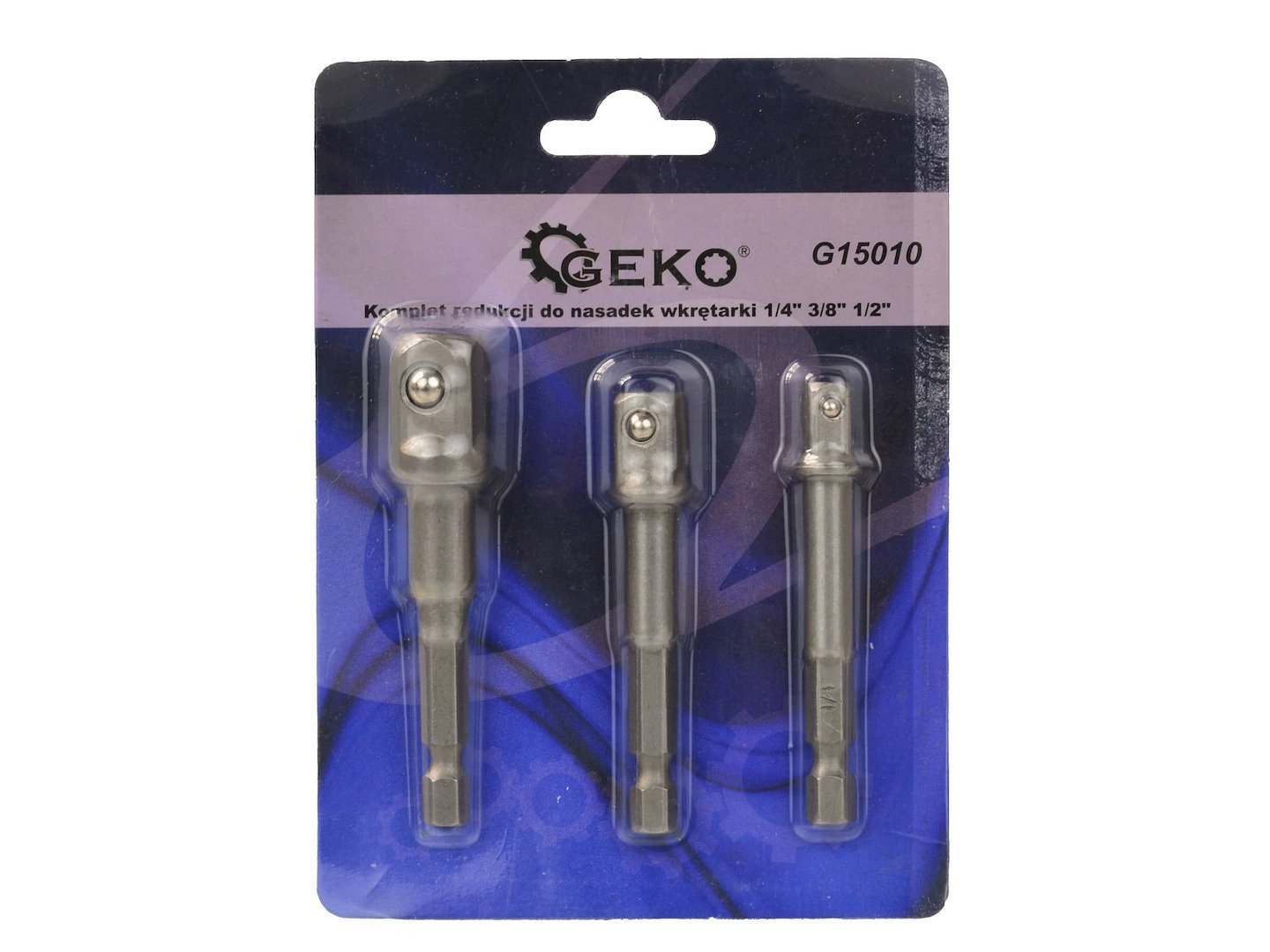 Power Drill Socket Adapter Set 3pcs – 1/2″ 3/8″ 1/4″