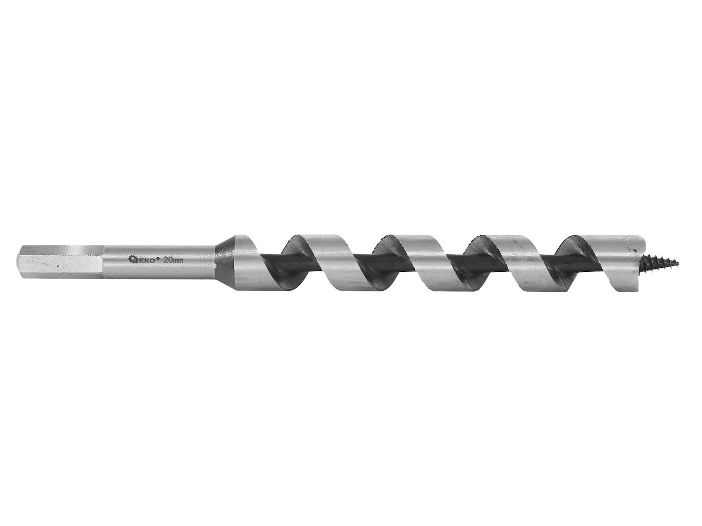 Spiralinis medienos grąžtas 20 × 230 mm HEX GEKO G37366