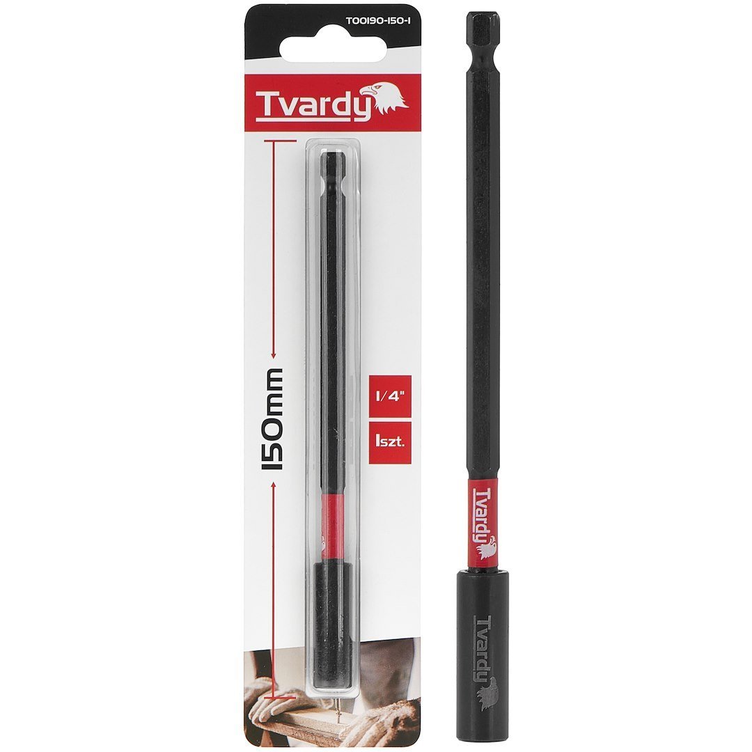 Magnetinis smūginis antgalių laikiklis, 1/4″, 150 mm, TVARDY T00190-150-1