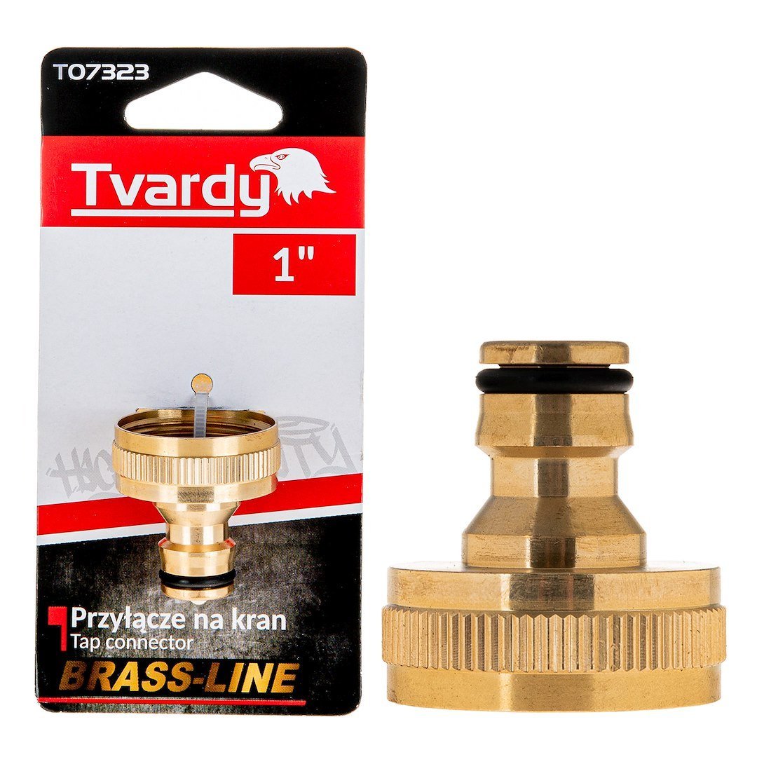 Žalvarinė čiaupo jungtis BRASS-LINE, 1" TVARDY