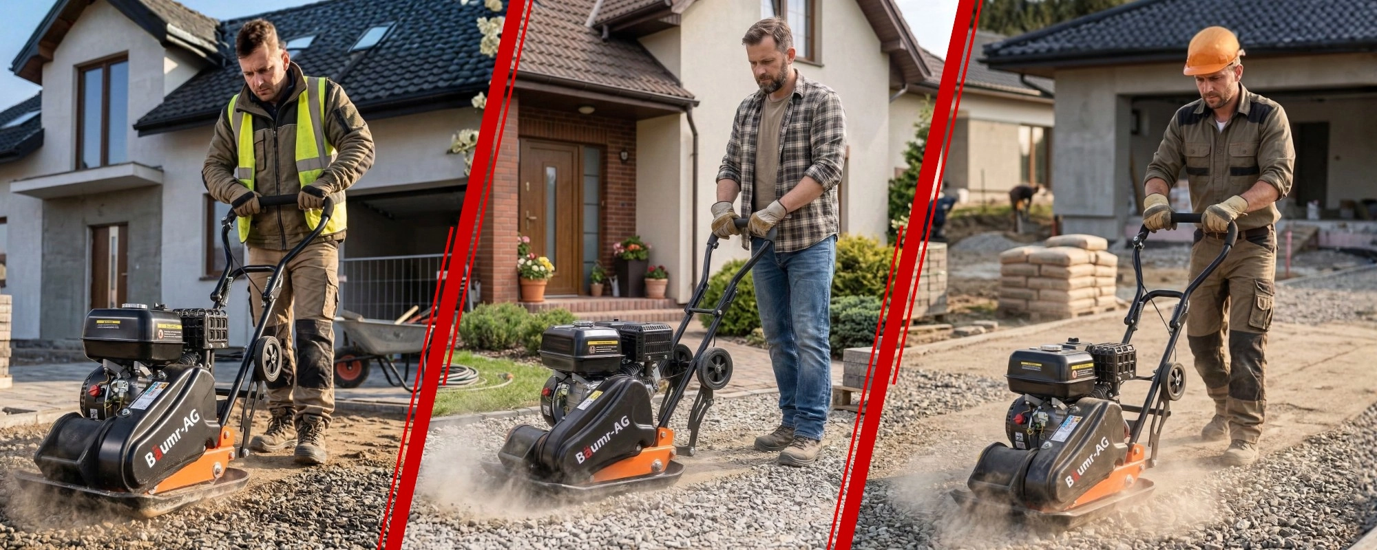 Vibroplokštė BAUMR-AG PC90T-B, 90 kg, Briggs & Stratton 6,5 AG